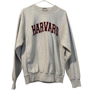 MV Sport Reverse Weave Harvard‎ Crew Neck Sweatshirt Embroidered 90s Y2K S READ